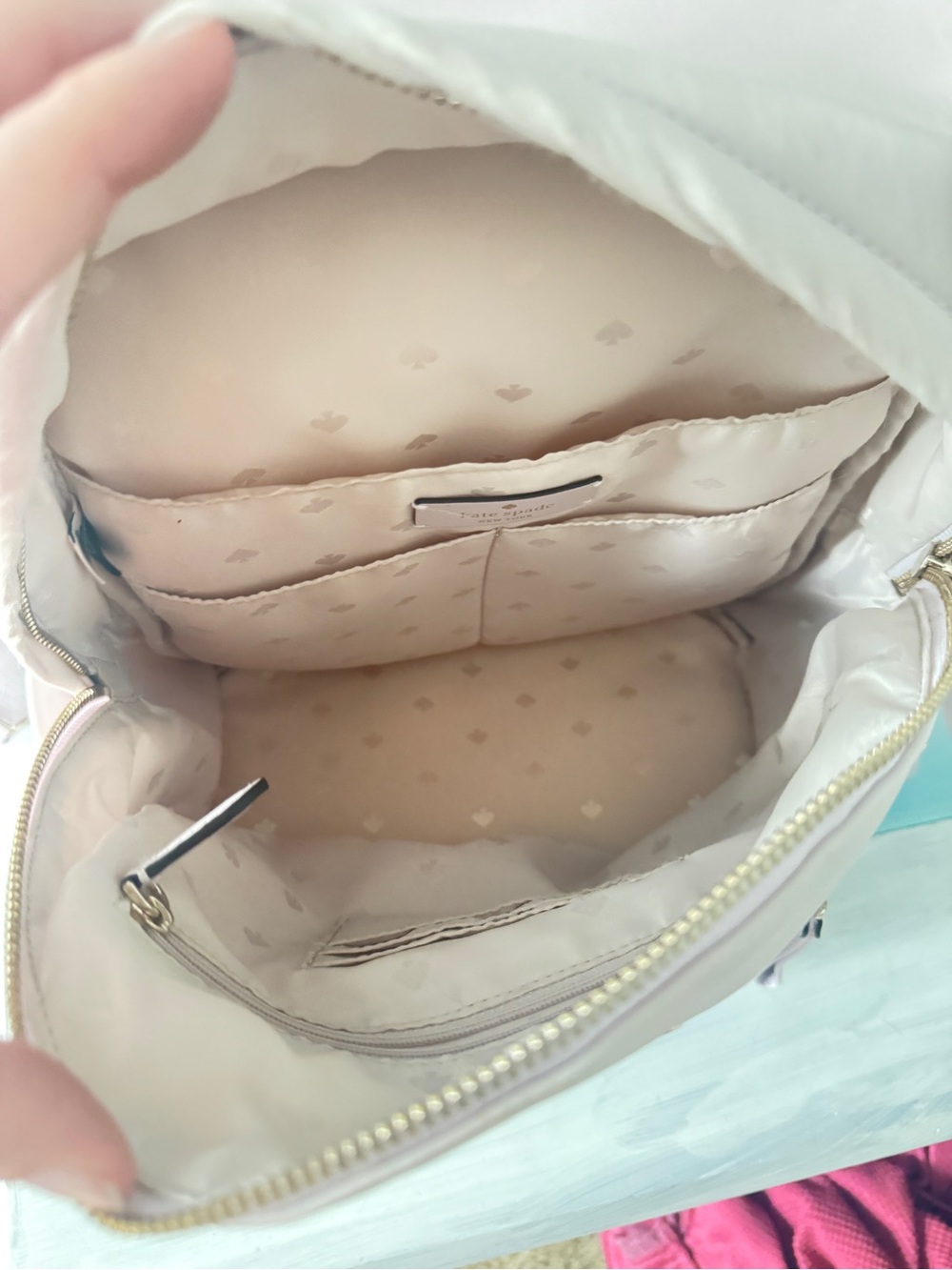 kate spade Blush Leather Mini Backpack with Gold Hardware - Picture 4 of 7